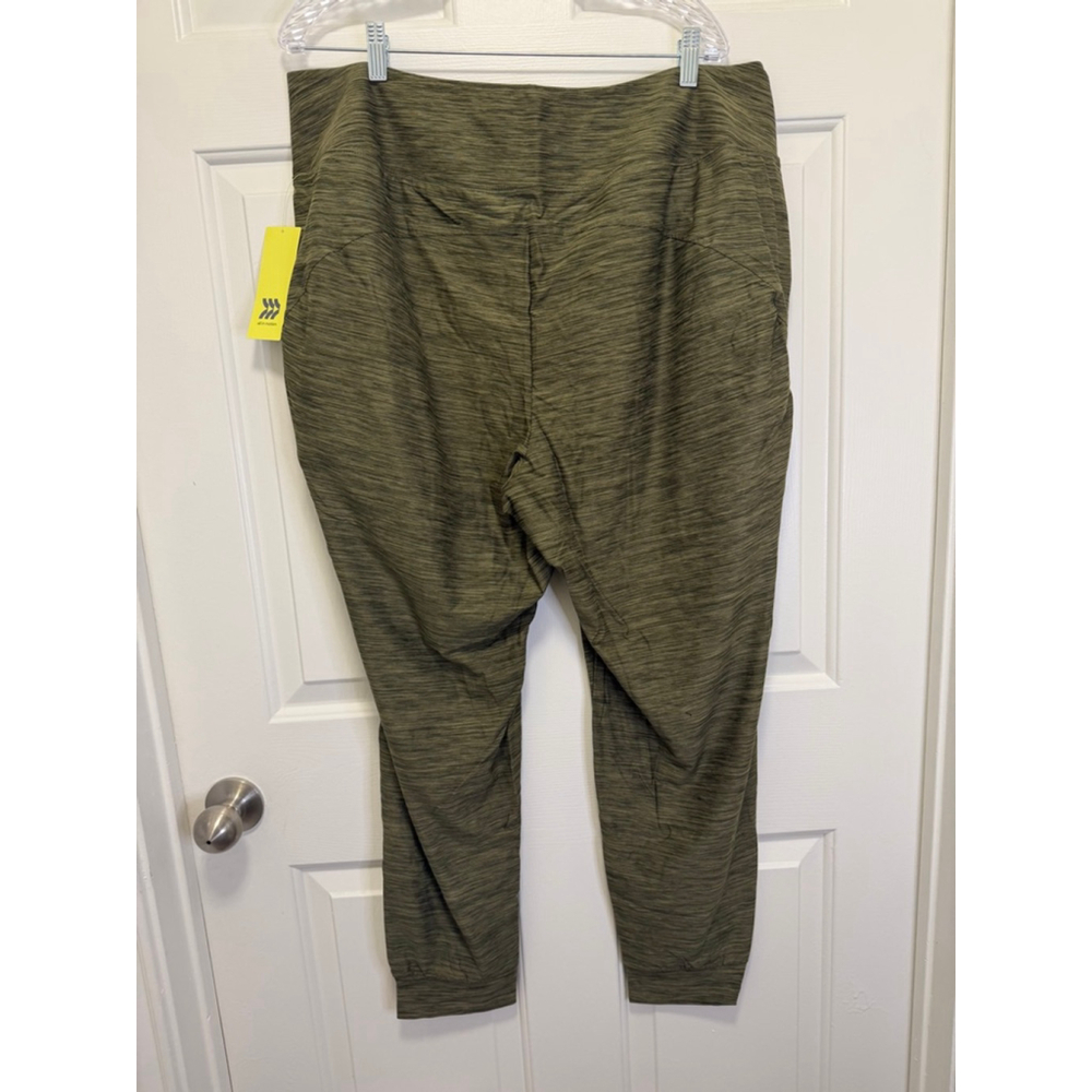🌿 Women’s Soft Knit Joggers – All In Motion – Heathered Olive Green – 1X – NWT - Picture 4 of 5